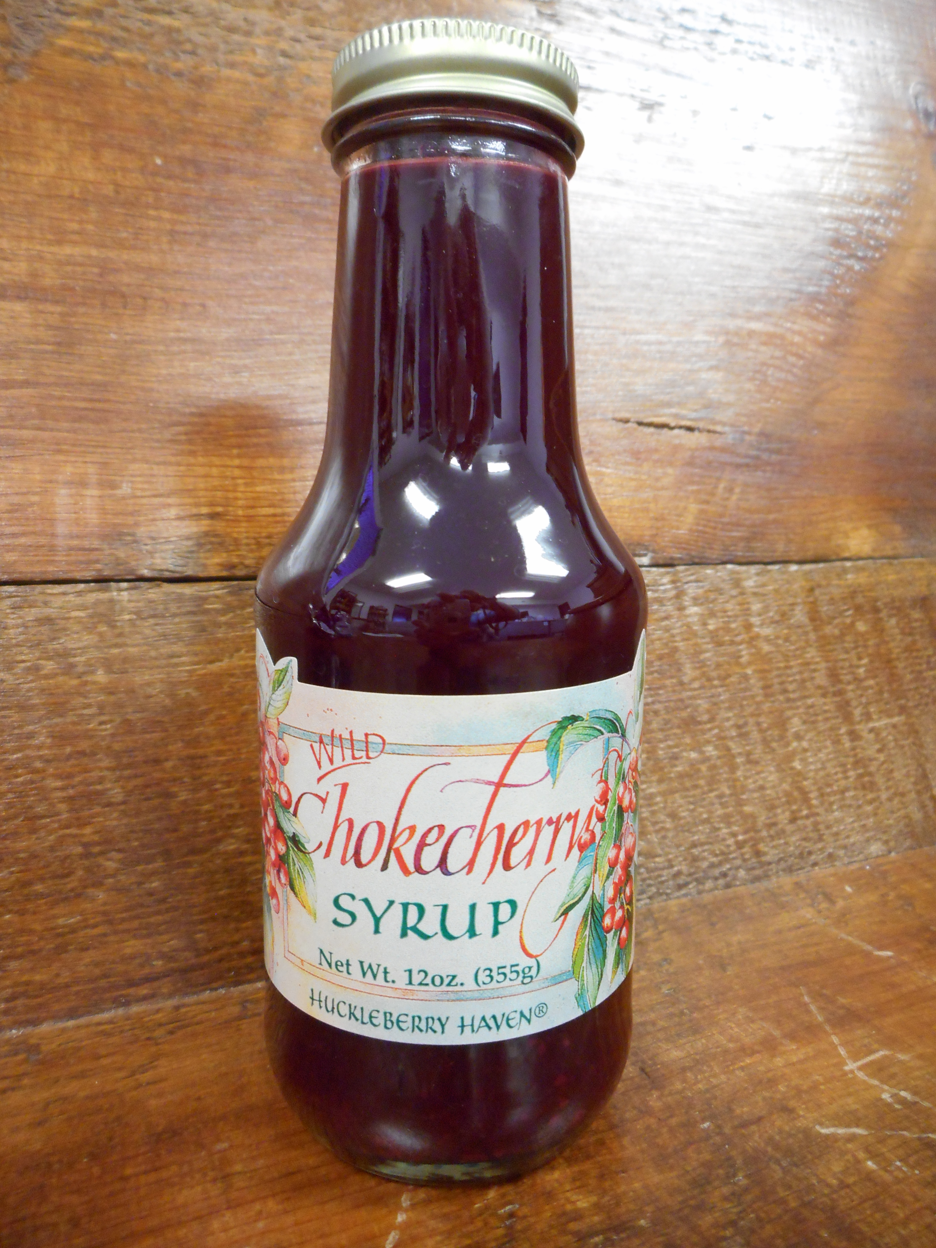 Wild Chokecherry Syrup - Round Bottle12 oz.