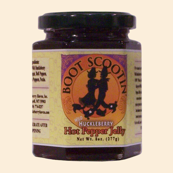 Wild Huckleberry Hot Pepper Jelly<br />8 oz.