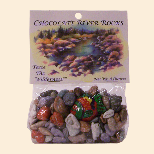 Chocolate River Rocks w/1Choc. Fish<br />4 oz.