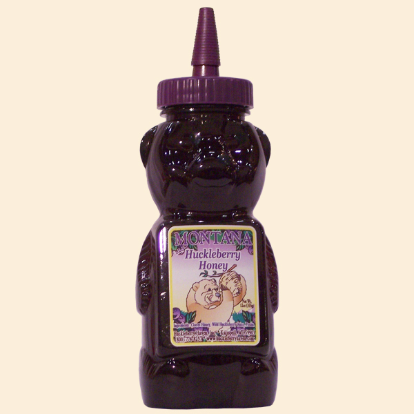 Wild Huckleberry Honey Plastic Squeeze Bear12oz.